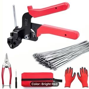 Red Cable Tie Tool Set